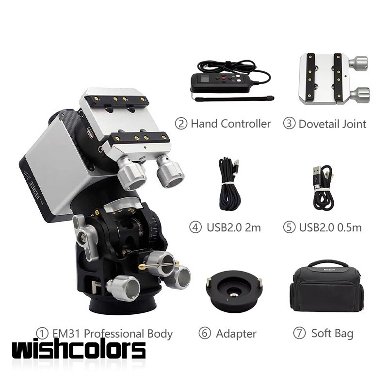 Lightweight EM31Pro Harmonic Equatorial Mount Multimodes Theodolite Astronomical