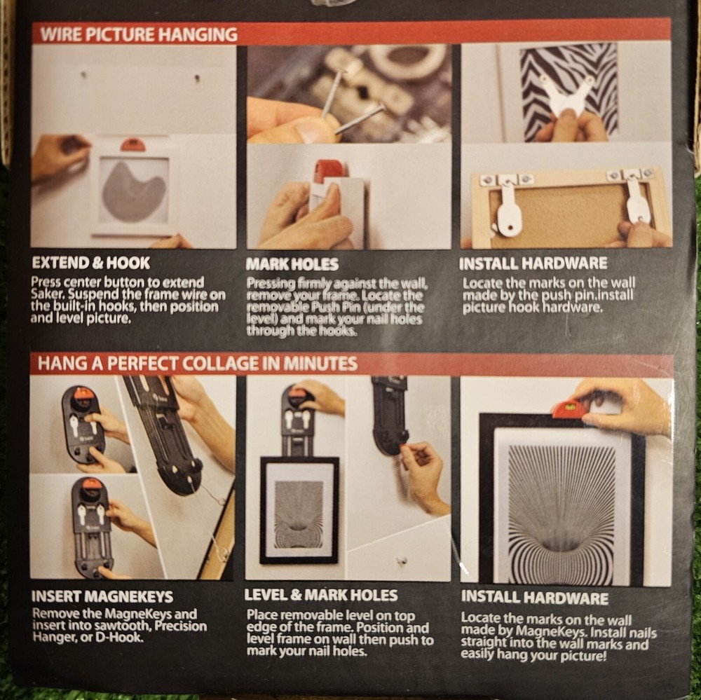 *NEW* Saker Picture Hanging & Leveling Tool Multifunction, Easy To Use