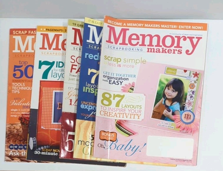 Memory Maker (5) Simple Scrapbooks (2) Magazine Lot - 2007 - 2008