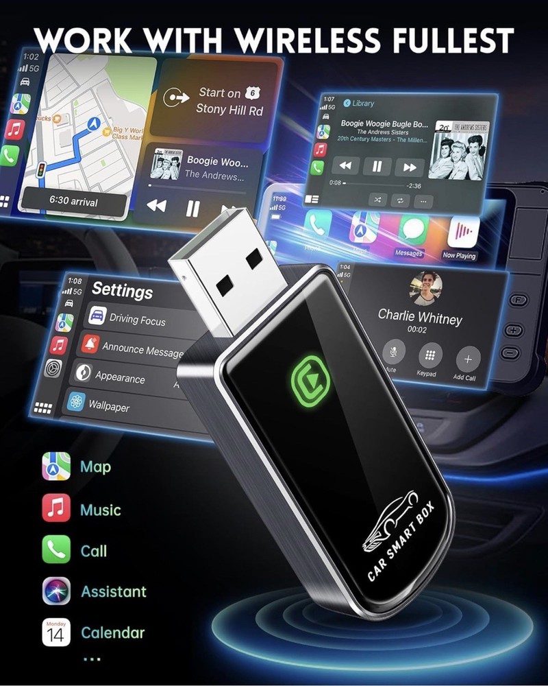 Car Smart Box Wireless CarPlay Adapter USB Voice Touch OEM Control