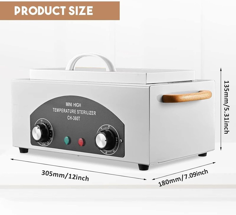 High Temperature Sterilizer Autoclave Machine 110V 300W Nail Tool Sterilizer ...