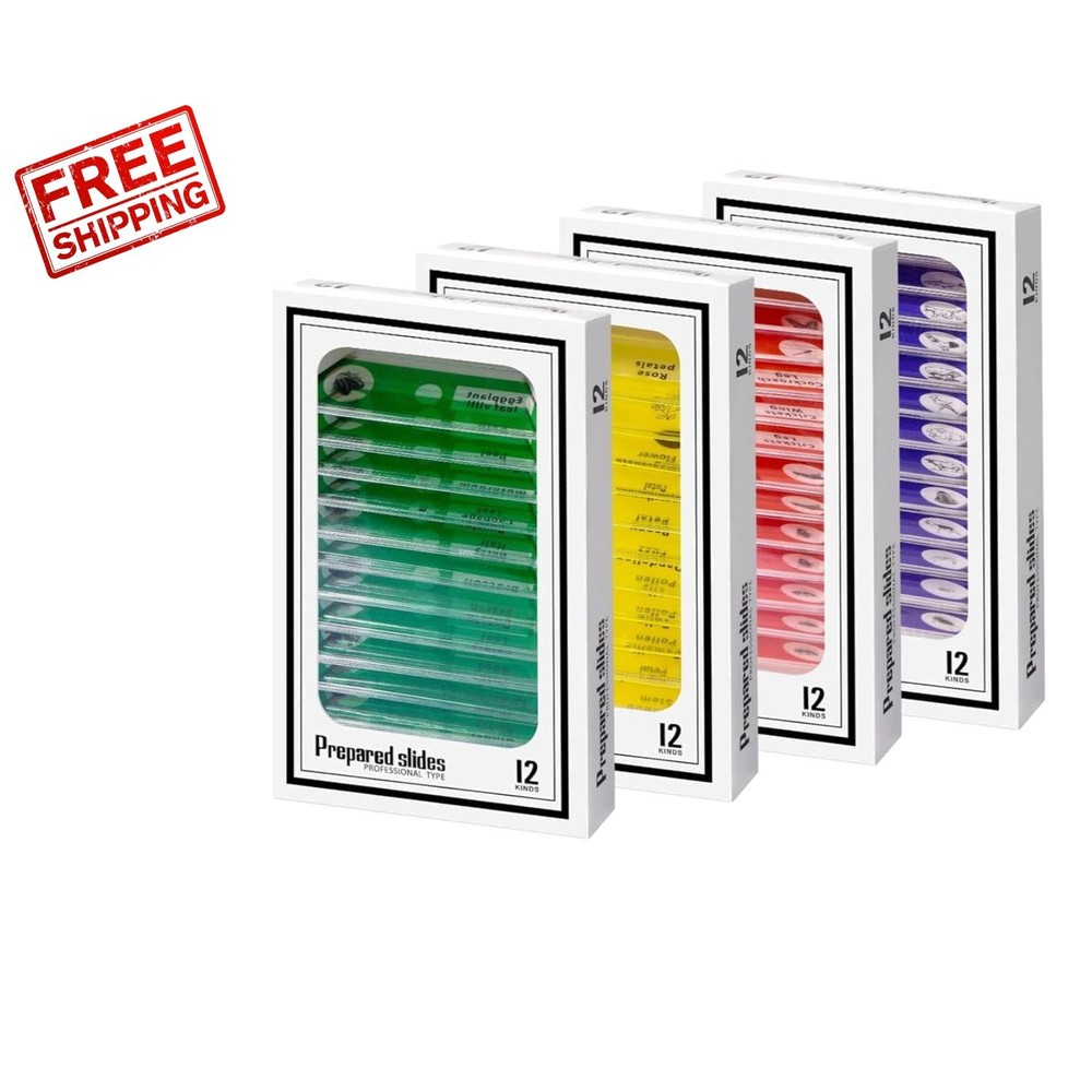 Beautifully Packaged 48Pcs Microscope Slides - Perfect Gift for Young Scientists