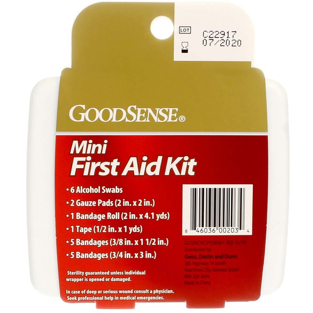2 Pack GoodSense Mini First Aid Kit, 20 Ct