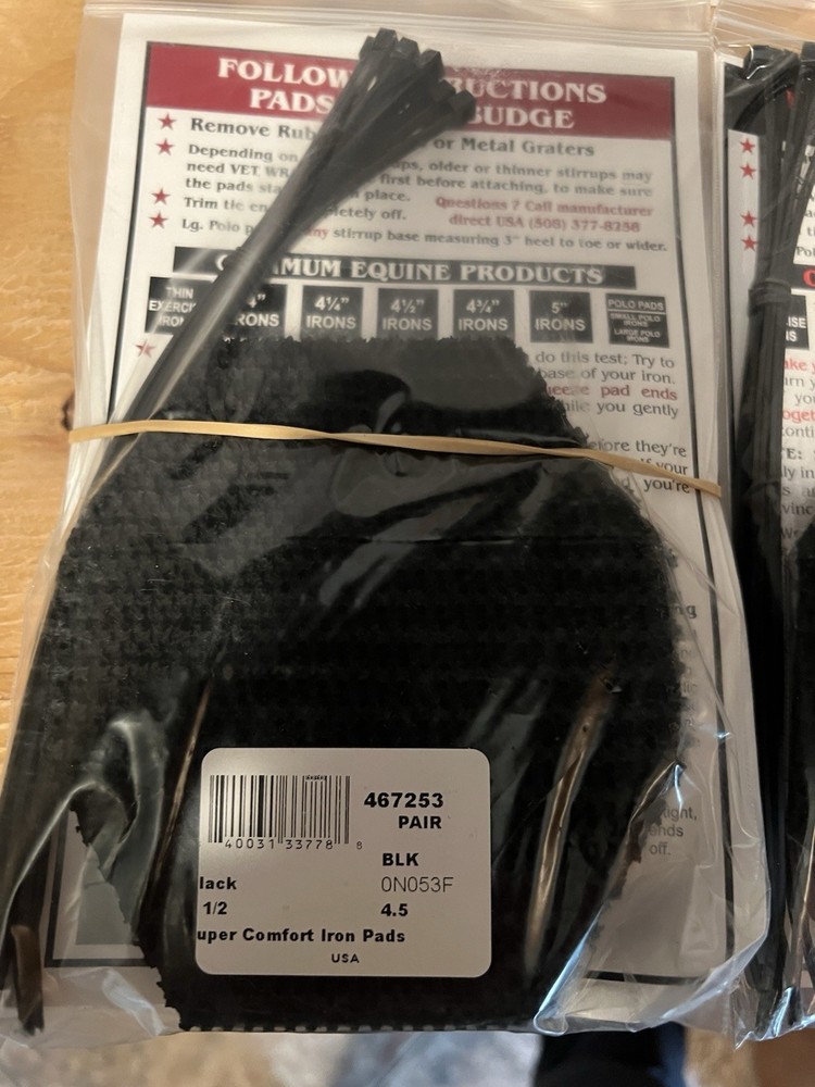 New Super Comfort Iron Pads 4.5” Black