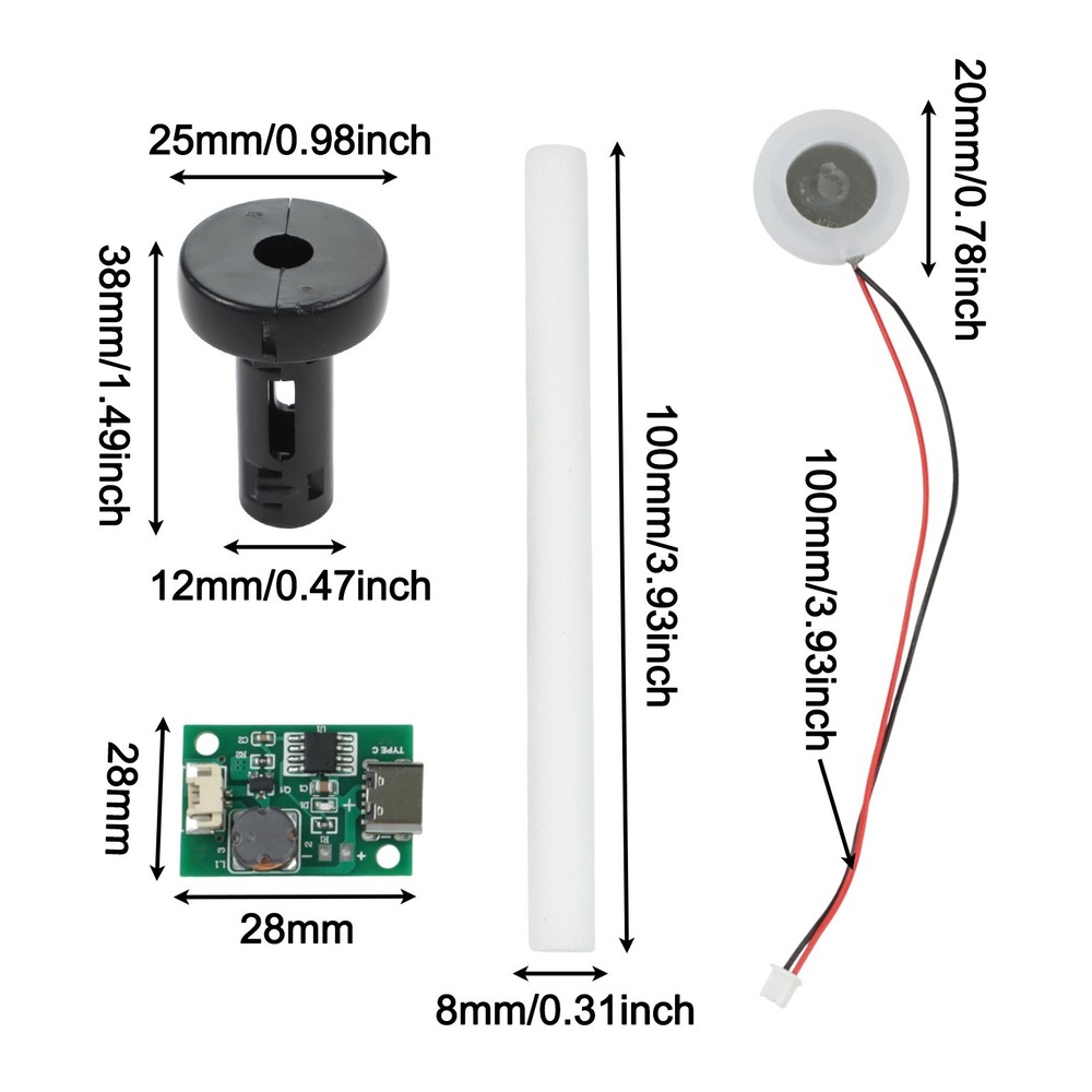 4Pcs TypeC Humidifier Module for DIY Incubators and Experimental Setups