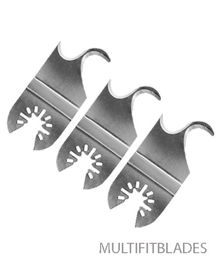 3 X Carpet Cutting Quick Release Oscillating Hook Blades -Rockwell Hyperlock Fit