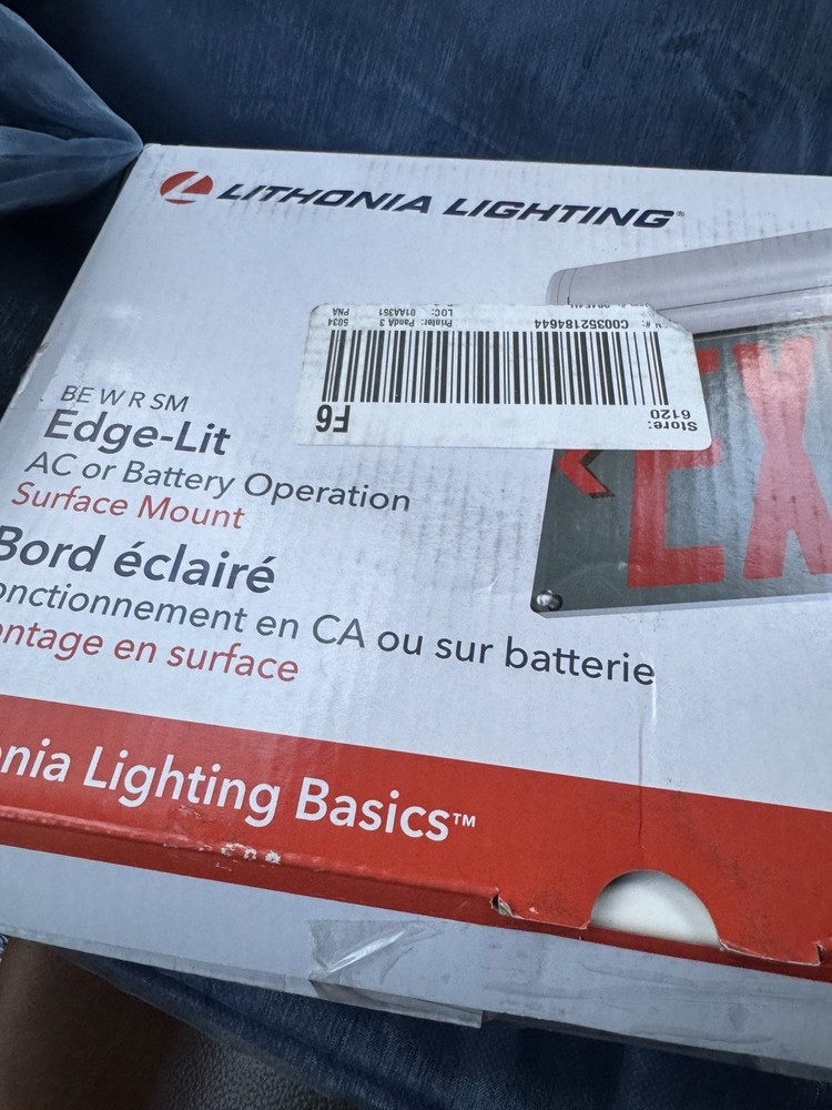 Lithonia Lighting Basics Edge-Lit 120-Volt Integrated LED White Surface Mount E