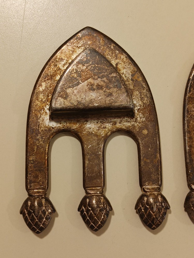 Vintage Sheffield Silver Co Italy Bookmark Spoon Rest Pinecone Acorn Trident