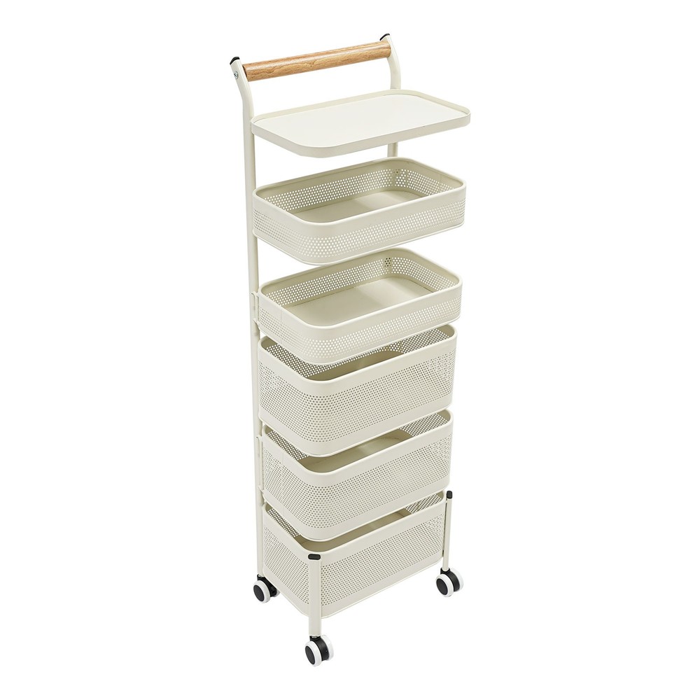 6 Tier Vegetable Rotating Basket Rack Fruit Snack Storage Kitchen Organizer