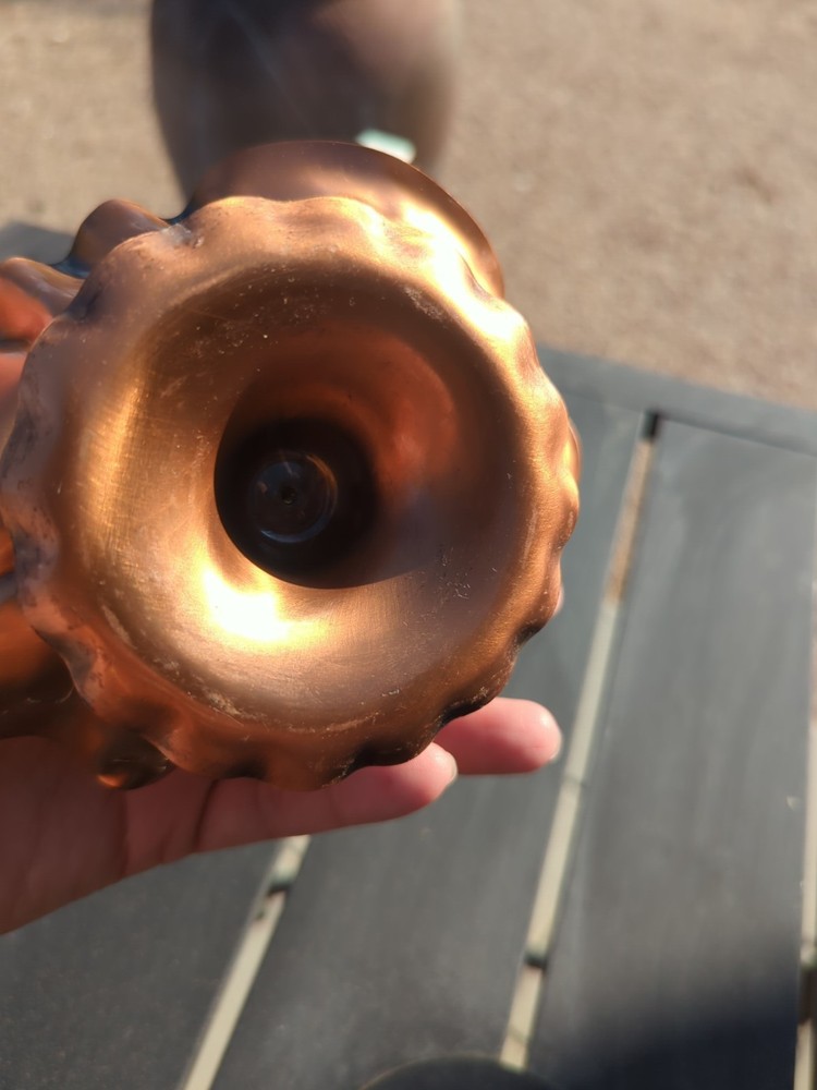 Unique Stylish Vintage Gregorian Copper Leaf Dish Candy Dish