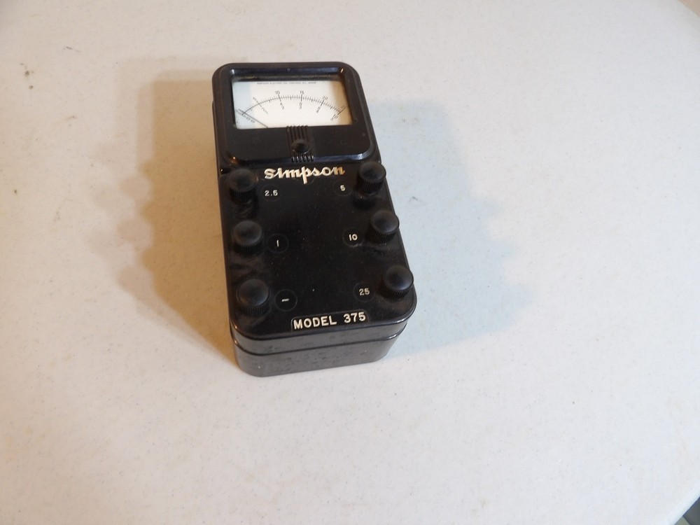 Vintage Simpson Model 375  Amp Meter  ( untested  )