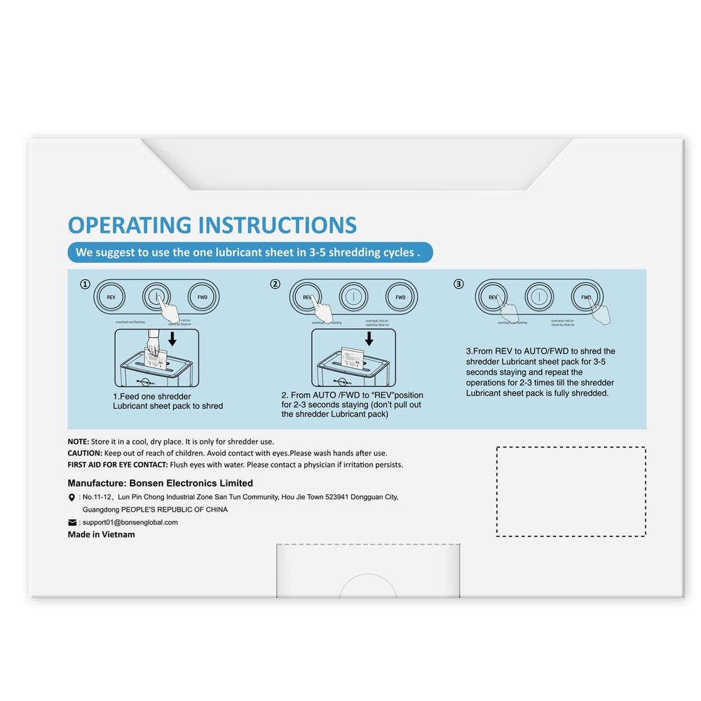 Paper Shredder Lubricant & Sharpening Sheets - 50 Pack for Optimal Performance