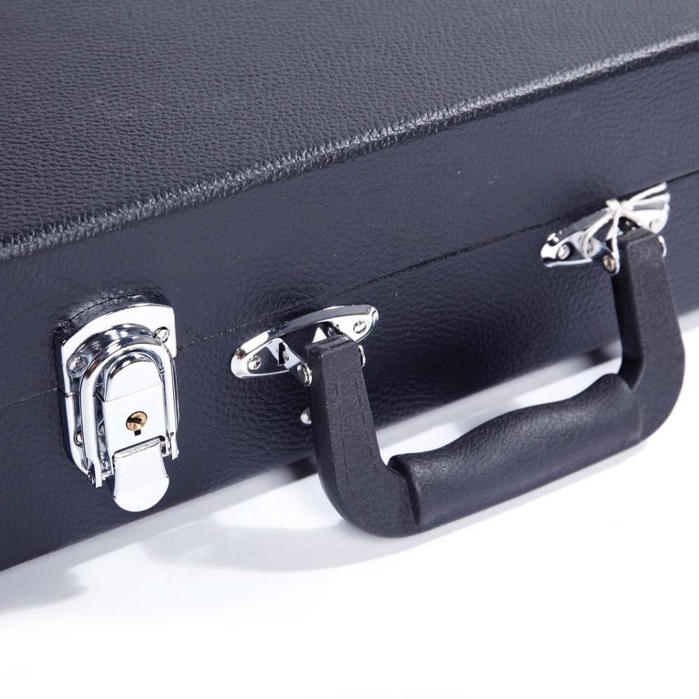 Electric Guitar Square Hard-Shell Case Lockable With Full Neck Support