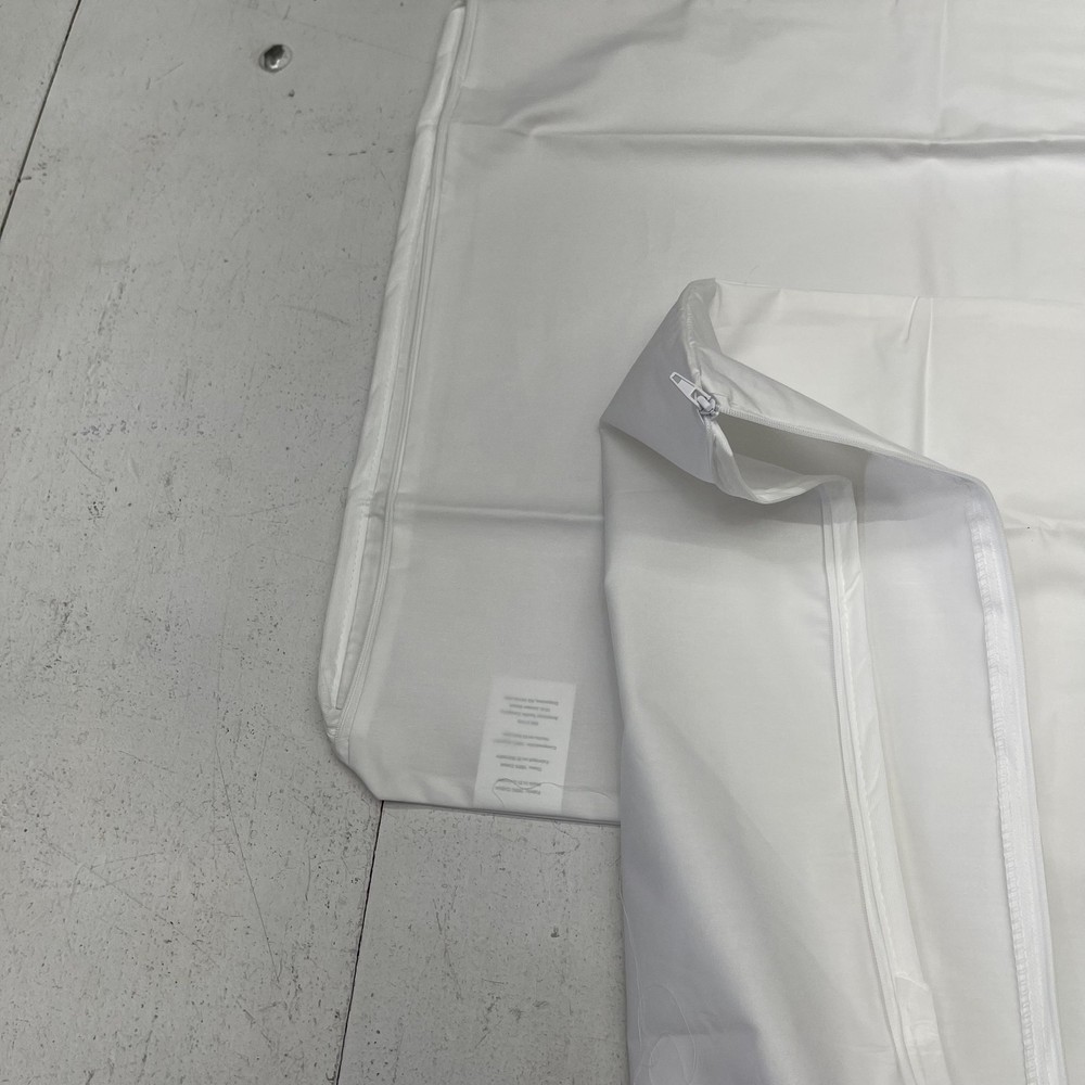 AllerEase Pillow Protector Standard 100% Cotton White Zipper Hypoallergenic 2pk