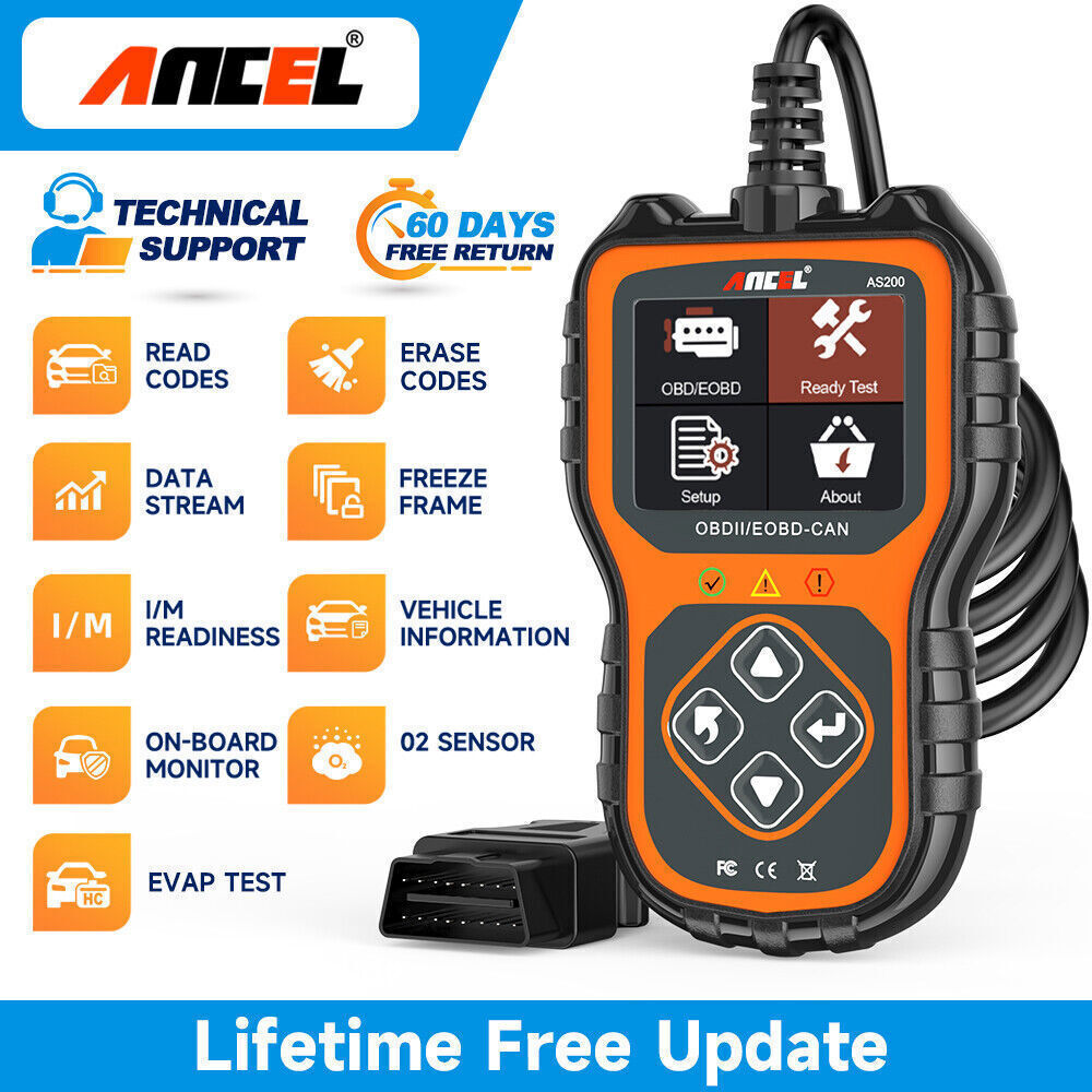 Auto OBD2 Diagnostic Scanner Car OBD Code Reader Check Engine Fault Ancel AS200