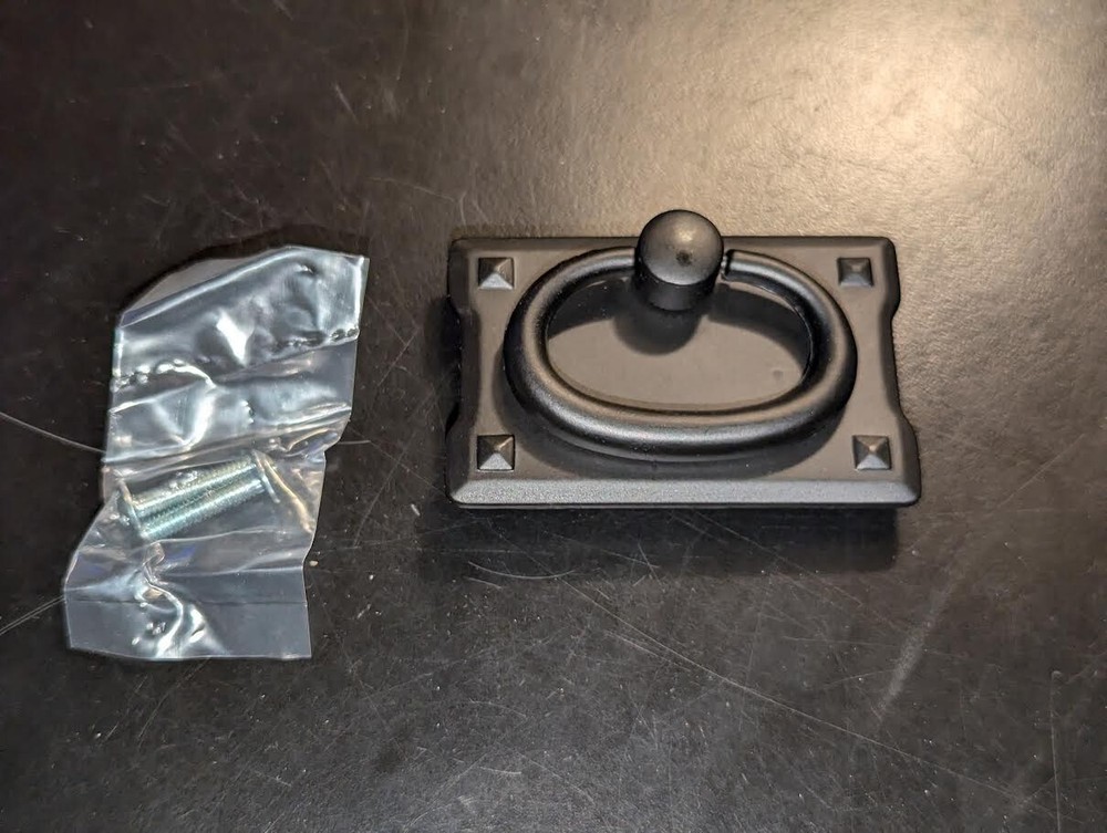 Drawer Pull Mission Black 2-Piece Single Bail