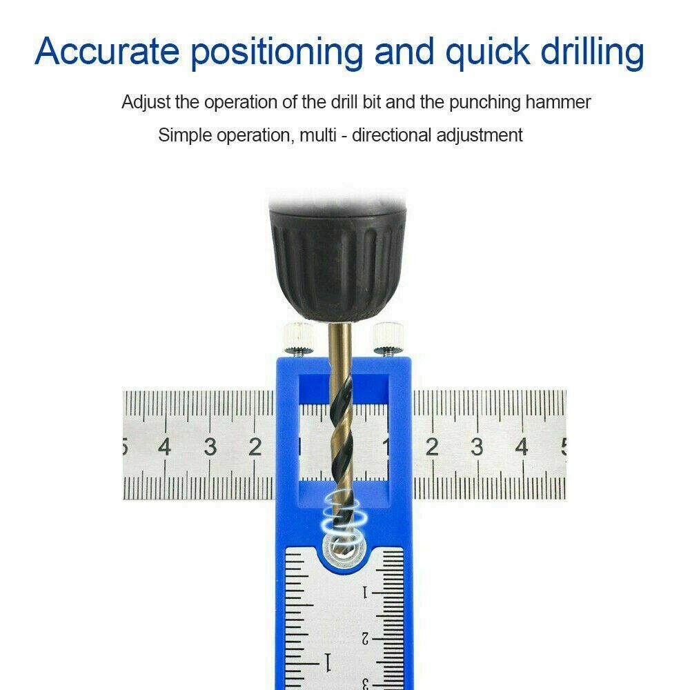 Cabinet Hardware Jig Adjustable Punch Locator Handle Template Tools Drill Guide