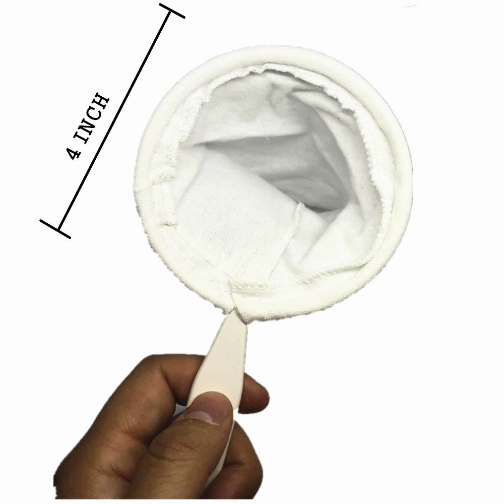 6 Spanish Colador de Cafe Coffee Strainer Filter Cloth Mesh with Plastic Handle