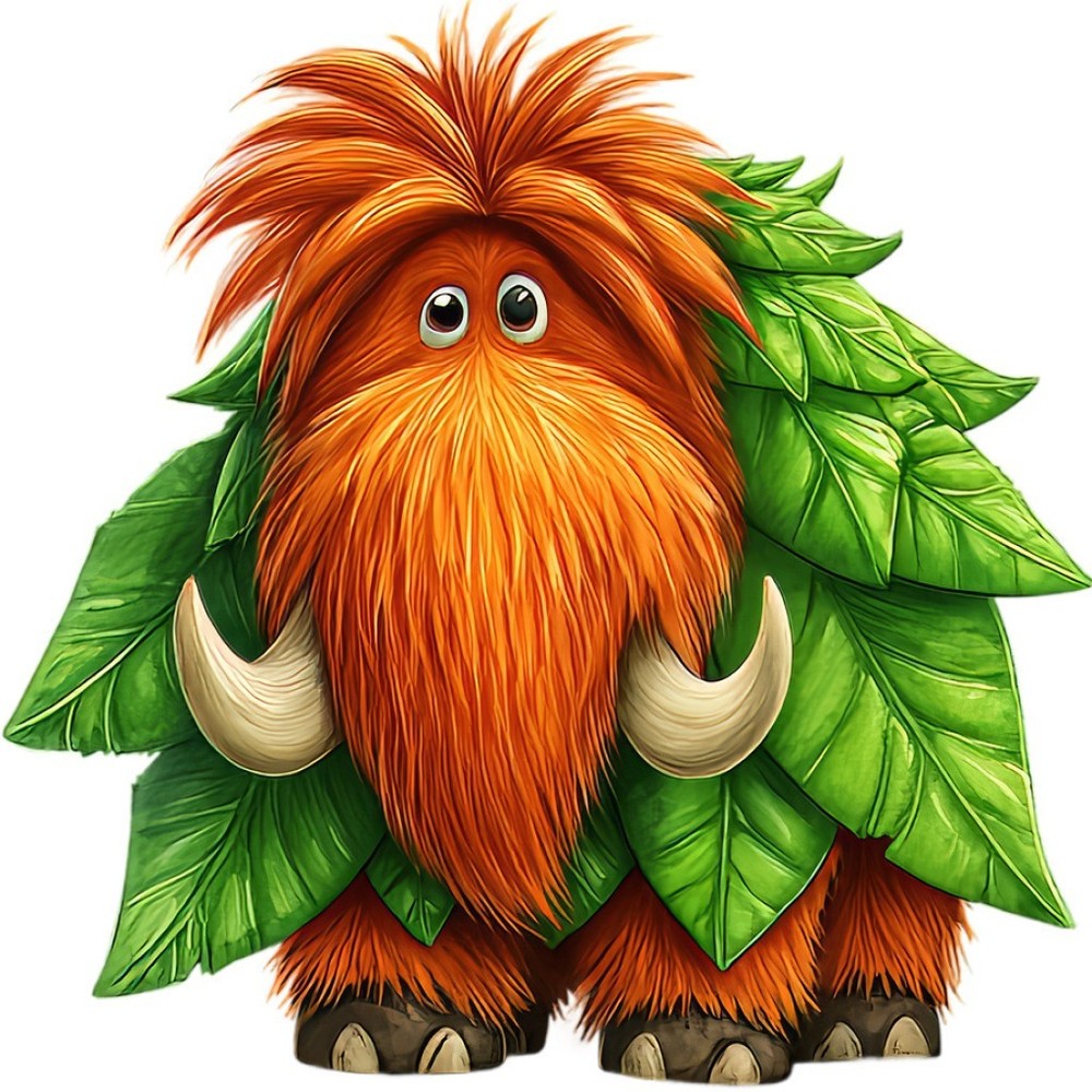 30 Custom Leafy Mammoth Personalized Address Labels