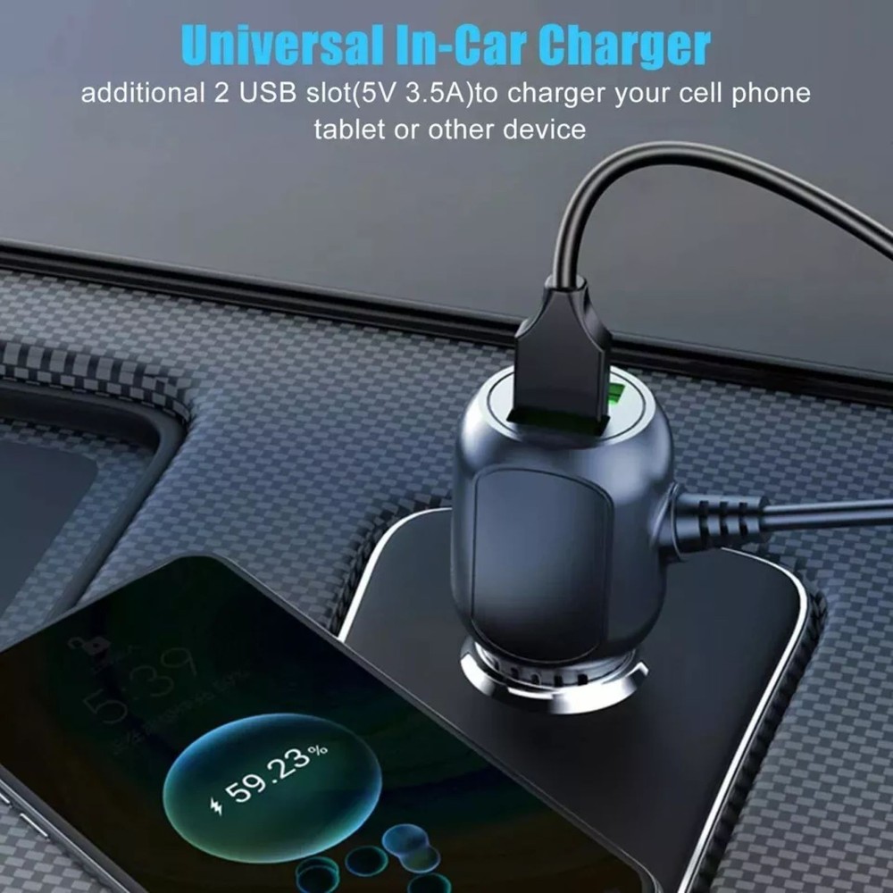 Secure USB Connection Car Charger Cable Power Cord Supply for Camera GPS