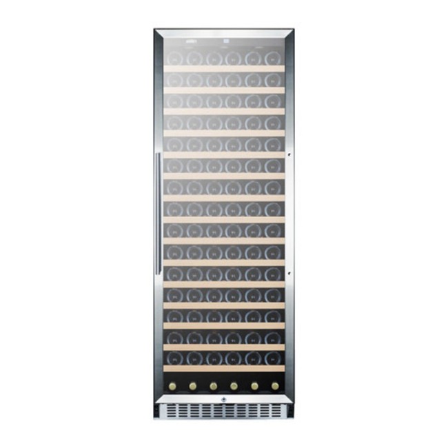 Summit SWC1926 Stainless Steel 162 Bottle 24 Built-In Single Zone Wine Cooler