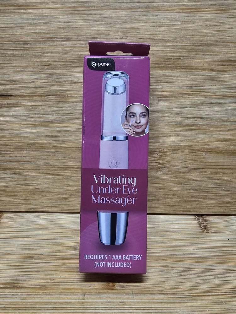 B•Pure Vibrating Under Eye Massager (Pink Handle)