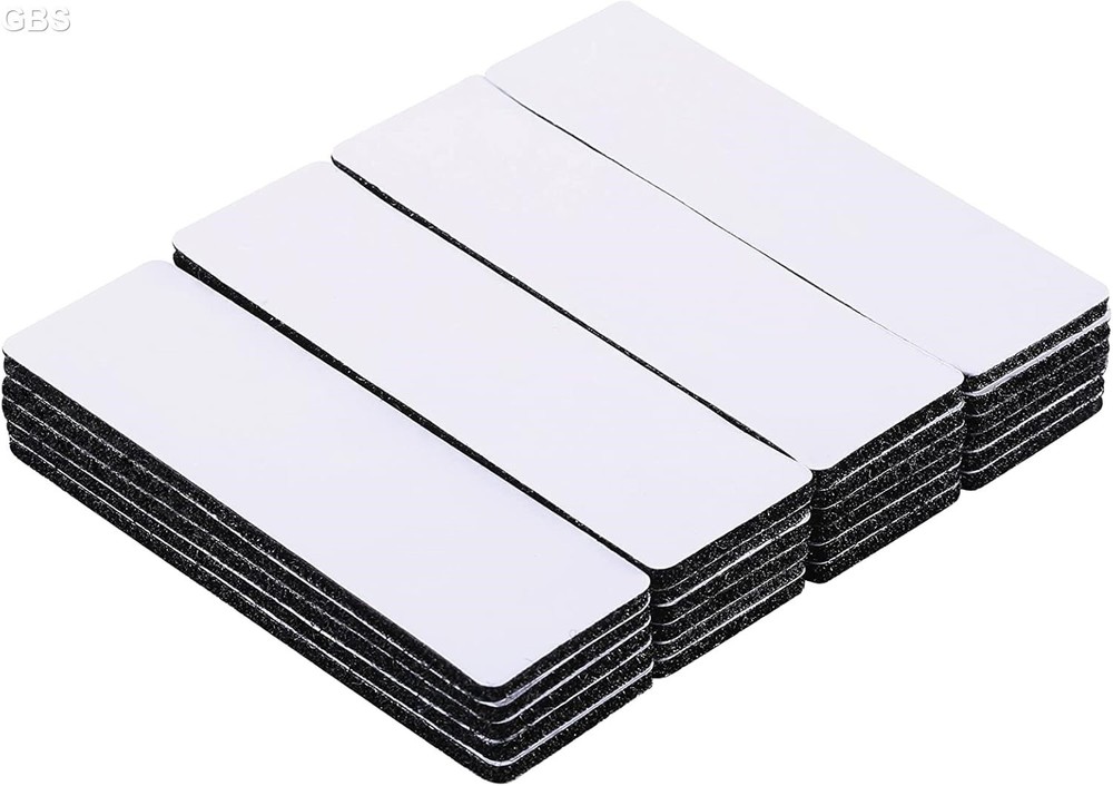 20 Sets Heavy Duty Hook & Loop Adhesive Strips 1x4” Black Sticky Back Fastener
