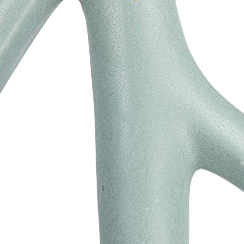 Stoneware Sculptural Vase, Matte Blue