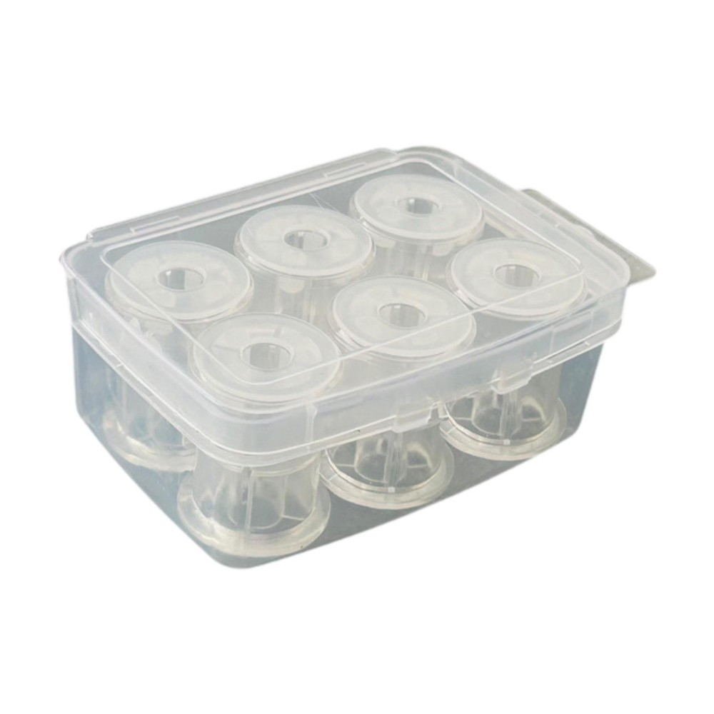 6x Fishing Line Bobbin Spools with Box Standard Size Thread Spool