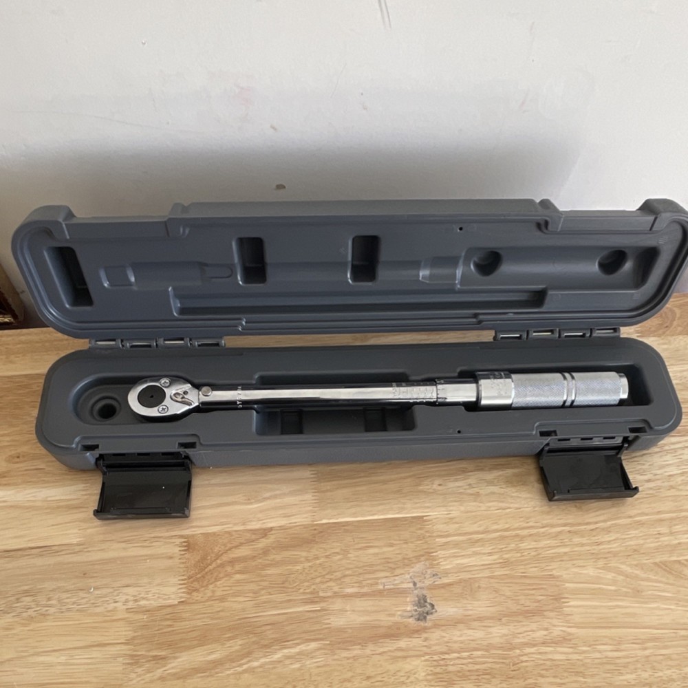 Proto J6008CXCERT 1/2" Click Torque Wrench Ratcheting Adjustable with Case