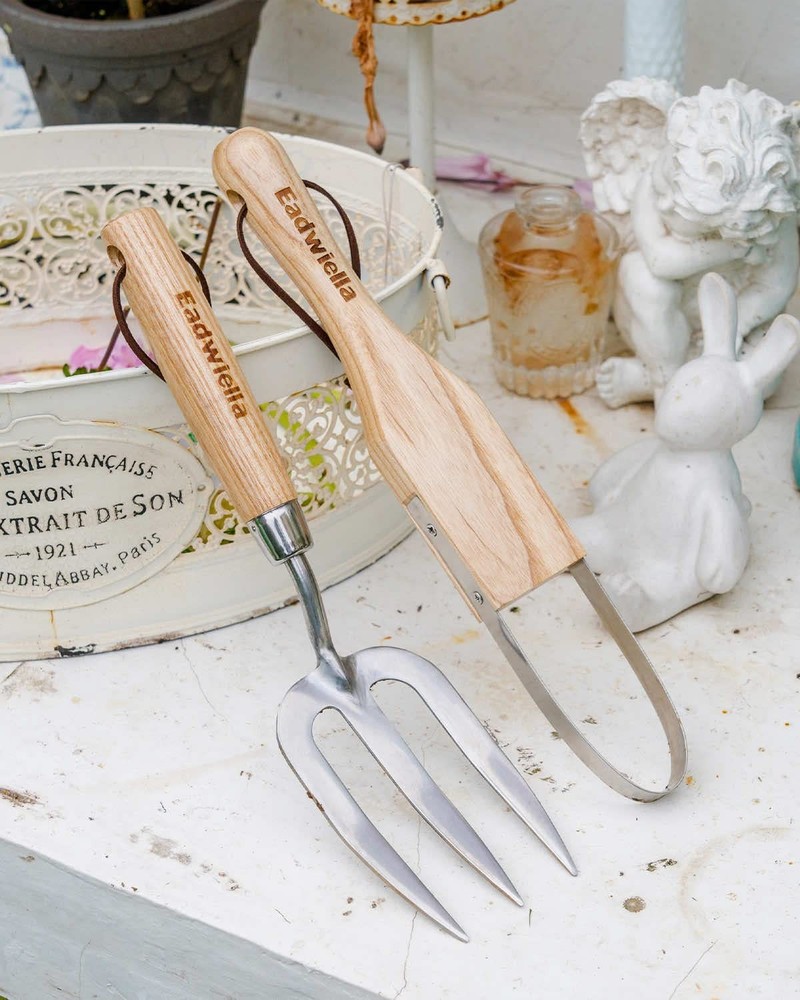 Garden Fork Hand Tool Small Weeding 12 Inch with 3 Fork,
