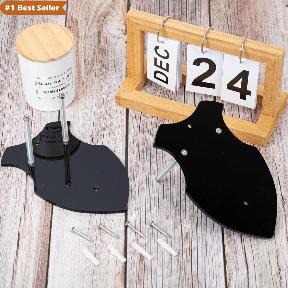 Wall Mounted Sword Rack for Sabre and Axe - Vertical Display Holder, Black | Eba