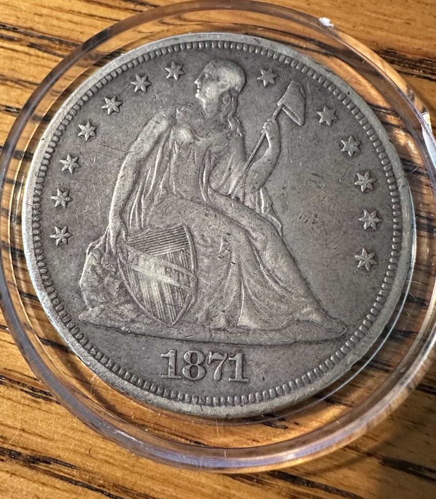 1871 Seated Liberty One Dollar