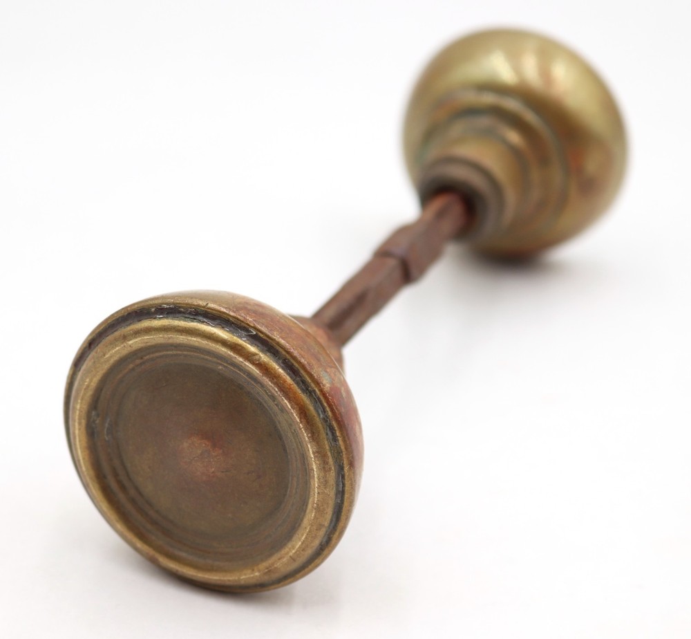 Pair of Vintage Concentric Brass Passage Door Knobs
