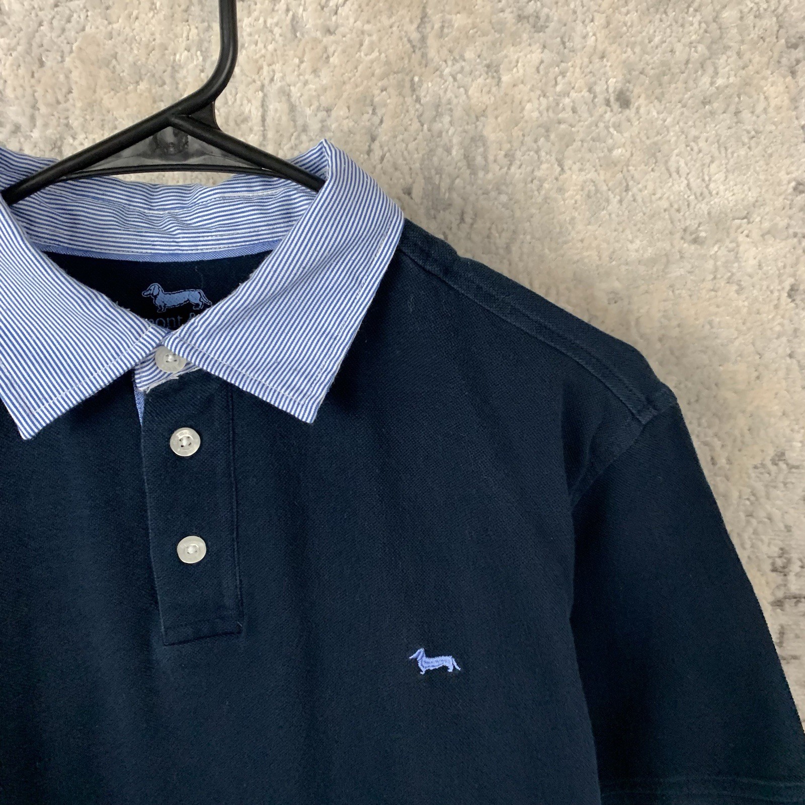 Harmont & Blaine Men's Polo Shirt Medium Blue Short Sleeve