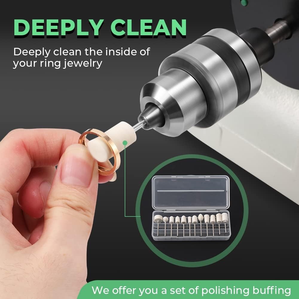 Bench Buffer Polisher Jewelry Polisher Adjustable Variable Speed Bench Buffer W/