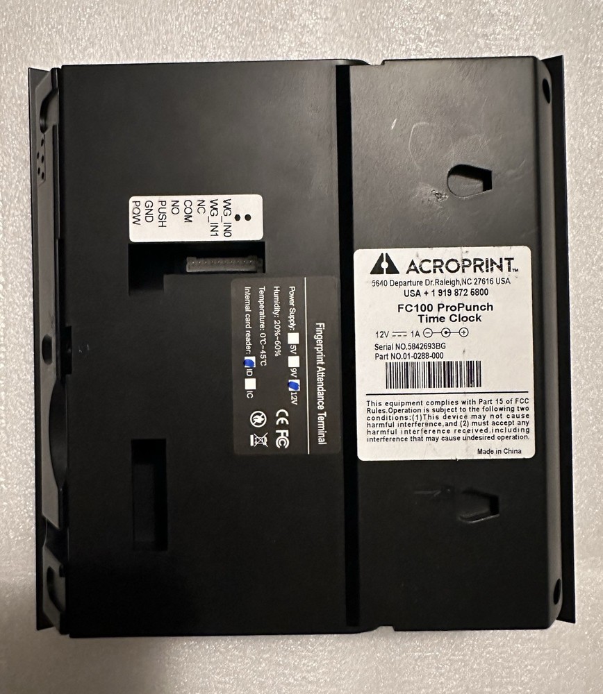 Acroprint ProPunch Time Clock System for Employees