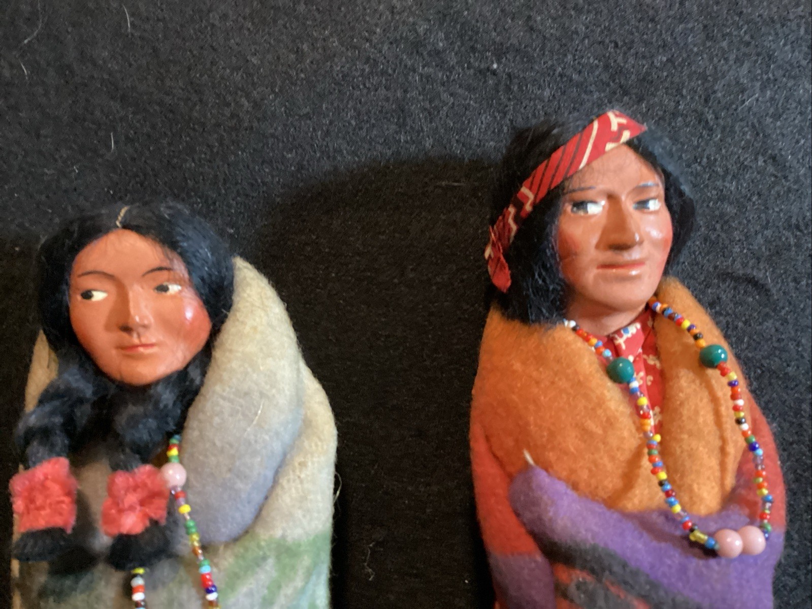2 PCs. “Skookum Indian” ‘Bully Good’ Dolls, 9 1/2” Male, 9” Female, Orig. Tags