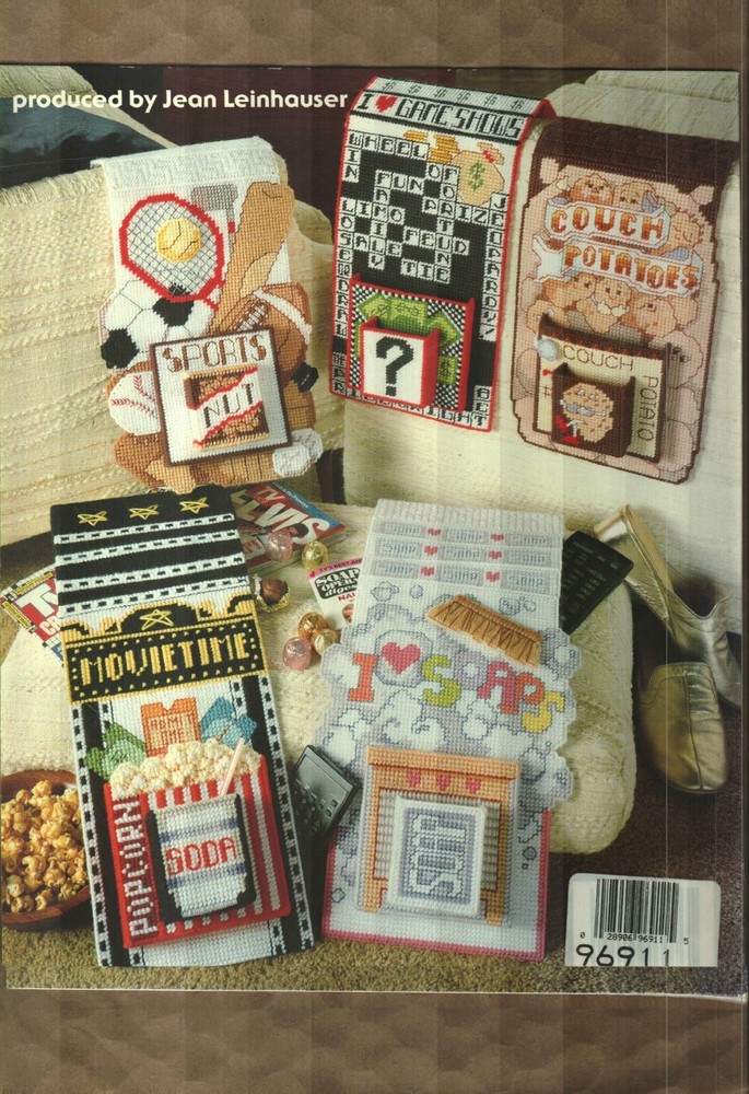 USED TV CADDIES FOR ARM RESTS 5 CREATIVE DESIGNS PLASTIC CANVAS PATTERN BOOK