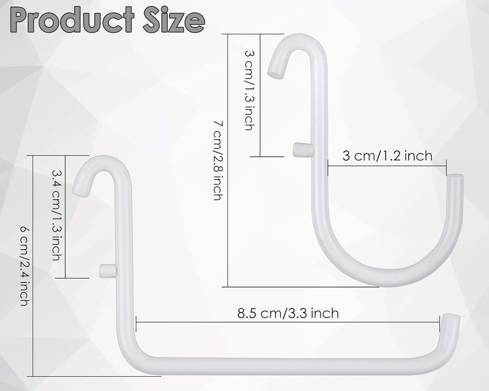 Pegboard Hooks Compatible with IKEA Skadis 12 Pack Accessories (Include 6 L