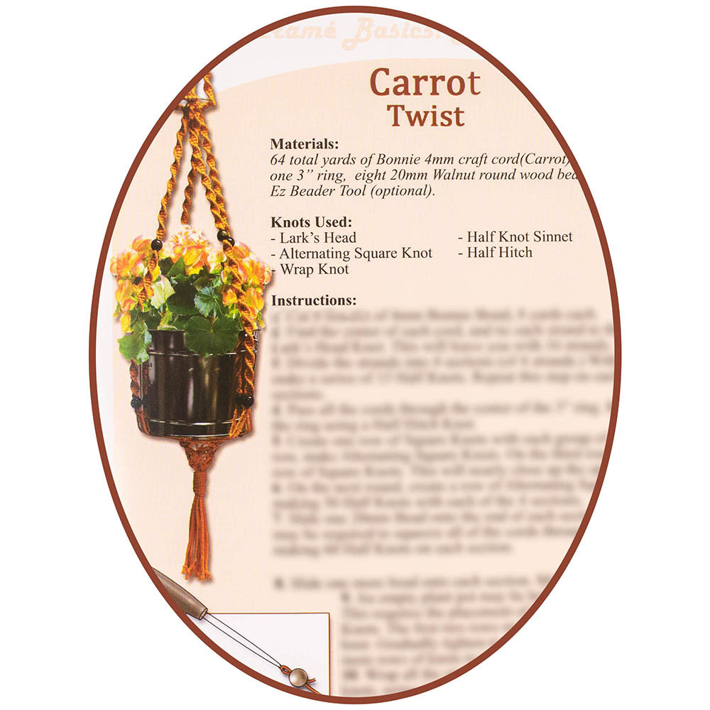 Craft County Macramé Basics: Plant Hangers Book For Beginner & Intermediate