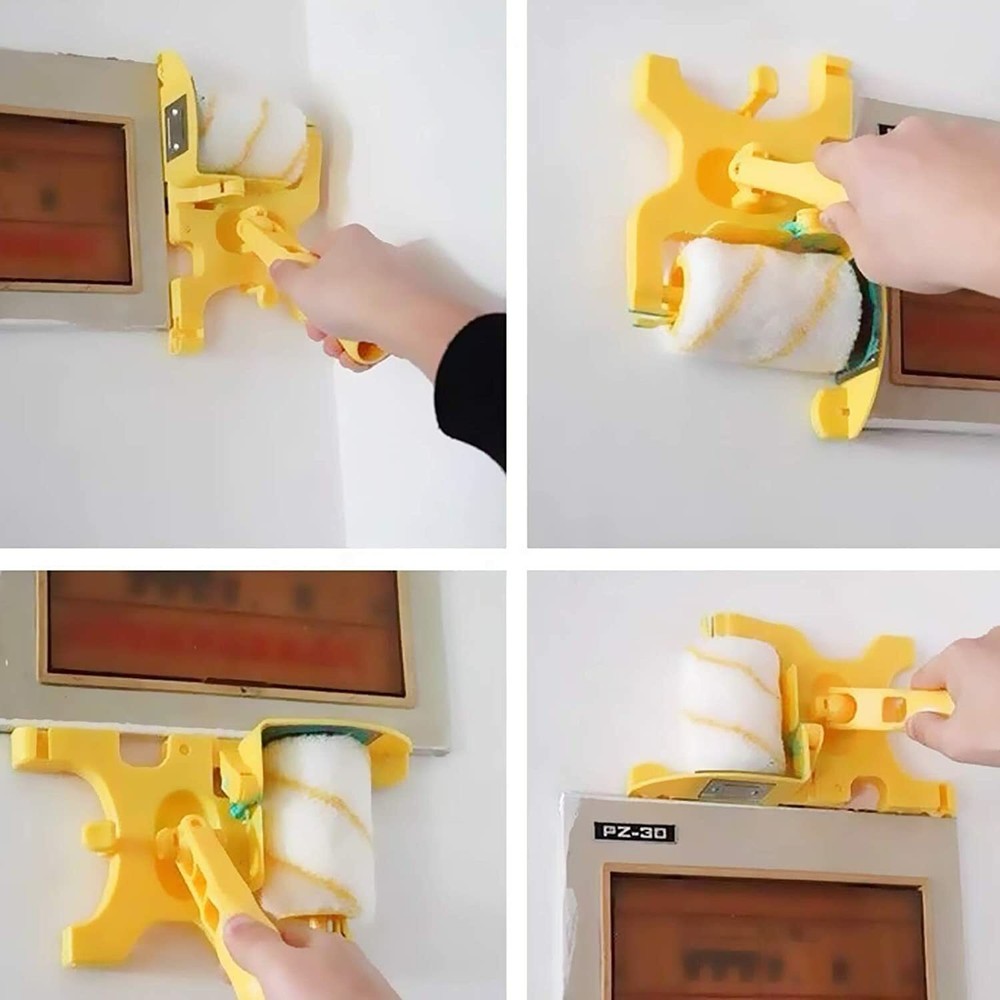 Multifunctional Clean-Cut Paint Edger Roller Brush Paint Combo Kit Wall Ceilings