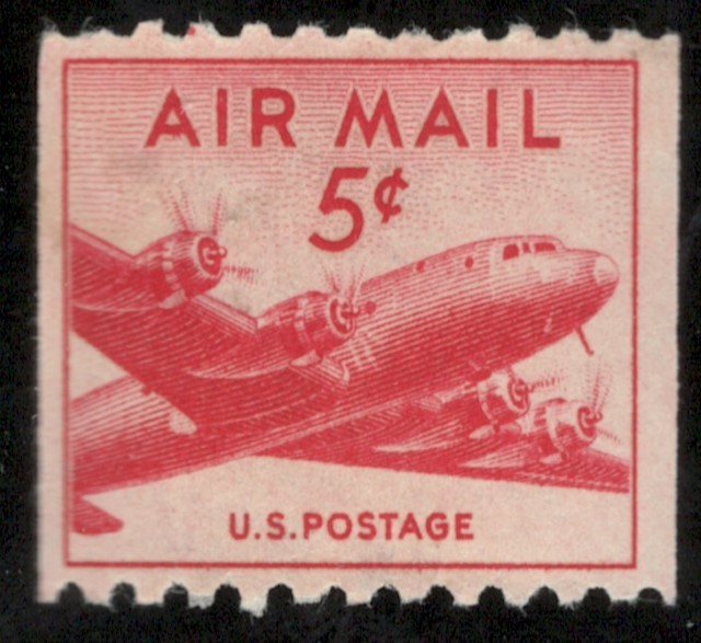 US. C37. 5c. DC-4 Skymaster. Coin Single. MNH. 1948