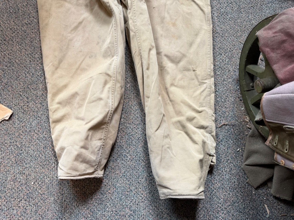 ORIGINAL WWII US ARMY TANKER TANK BIB OVERALLS COVERALLS-SMALL