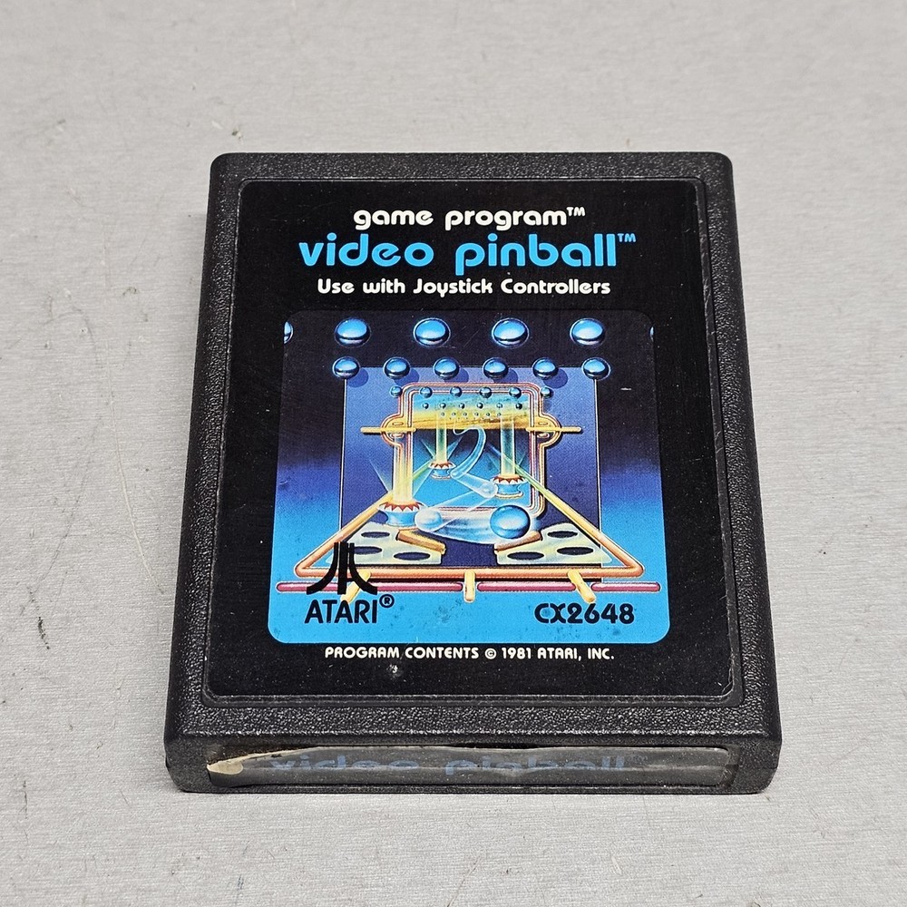 Atari 2600 Video Pinball Game Program Cartridge 1981 CX2648