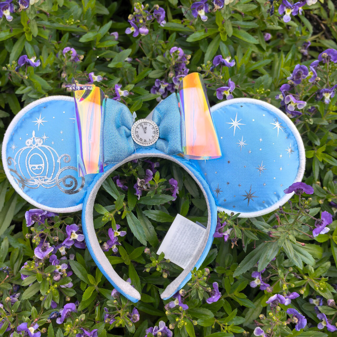 Disney Parks Cinderella Minnie Mouse Ears Blue Headband Disneyland 2024