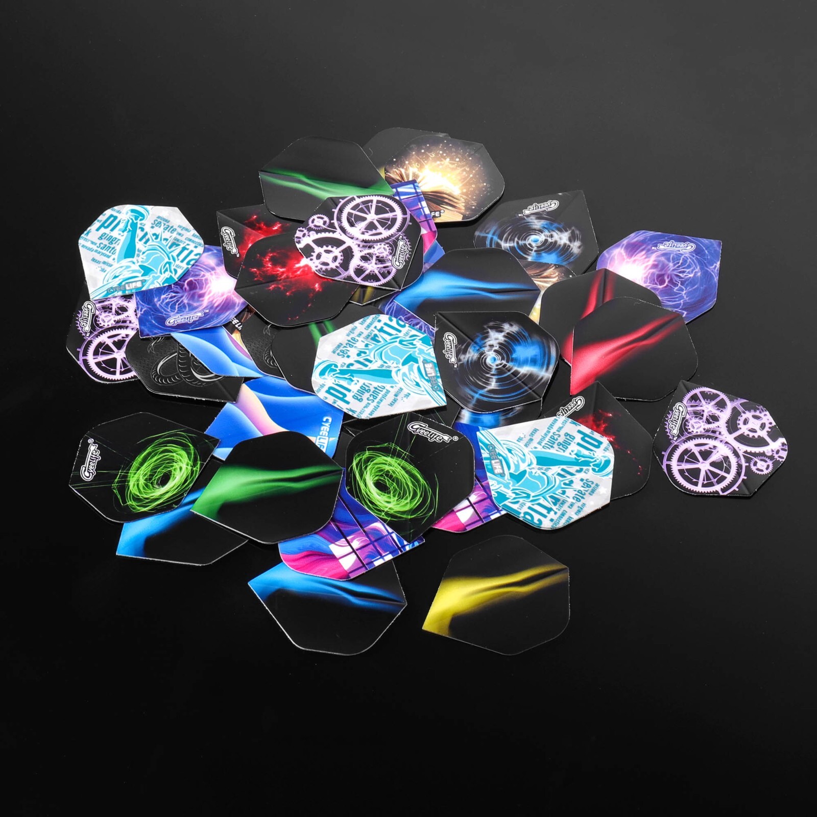 16g Soft Tip Darts Set with Black&Sliver Barrels+Nylon Shafts+36pcs Flights