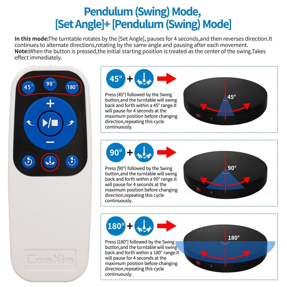 Remote Motorized Electric Turntable Rotating Display Stand Spinning Rotating
