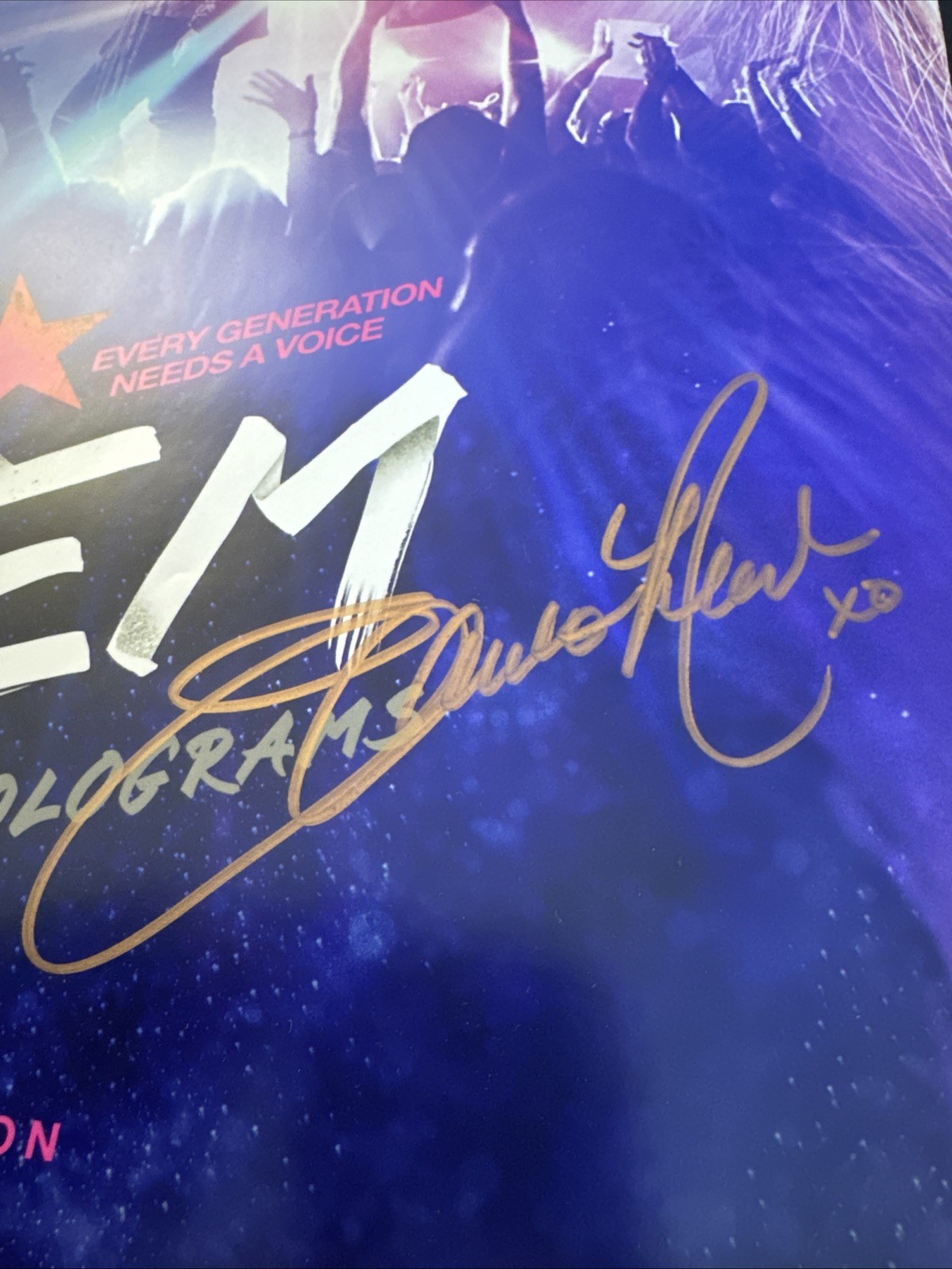 SAMANTHA NEWARK " JEM " and the Holograms signed autographed 11x17 Promo Poster