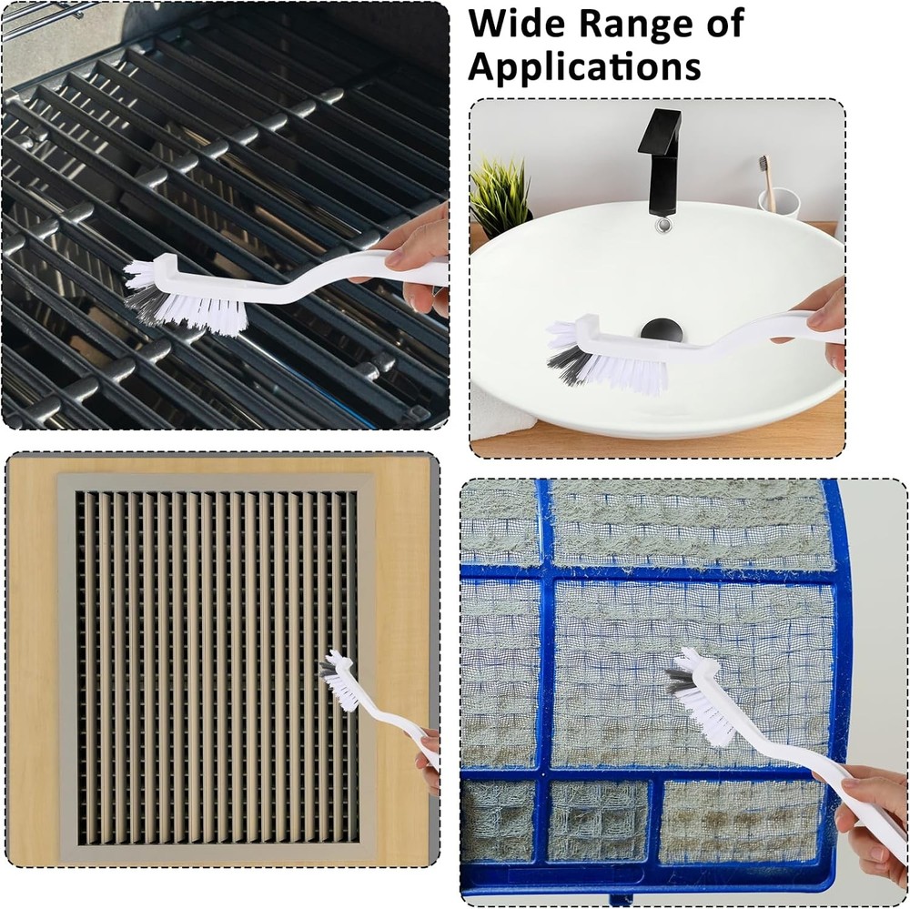 4PCS Right Angle Kitchen Scrub Brushes Small Crevice Cleaning Tools with Stiff B